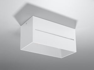 Miniaturka 1 - Geometryczna biała lampa LED z minimalistycznym designem