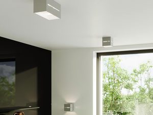 Miniaturka 16 - Salon z betonową ścianą i kinkietem LED w industrialnym stylu