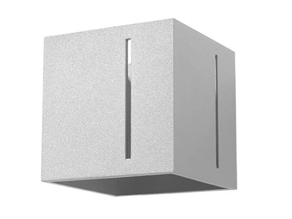 Designerski plafon LED w szarym kolorze z pionowym światłem