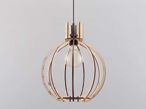 Miniaturka 1 - Lampa z metalowym kloszem w kształcie kuli – światło punktowe