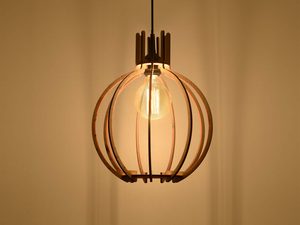 Miniaturka 2 - Lampa wisząca z miedzianym wykończeniem i żarówką E27