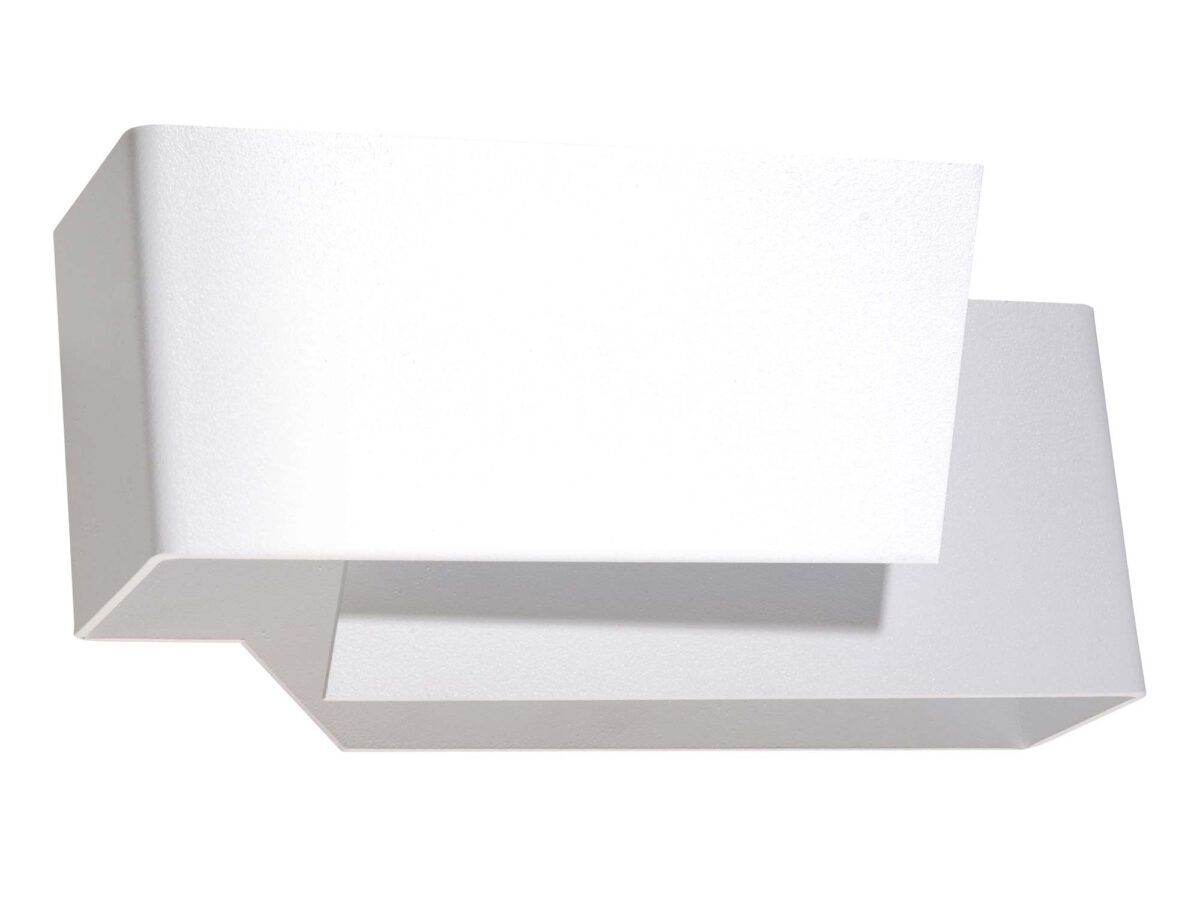 Kinkiet Geometryczny Biały Stalowy POLIS