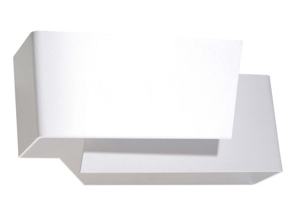 Biały kinkiet LED o dwupoziomowej strukturze