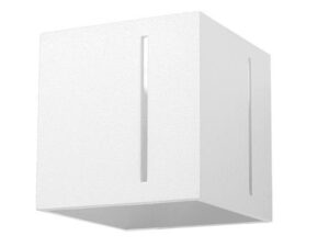 Miniaturka 6 - Kwadratowy biały plafon z LED do wnętrz skandynawskich