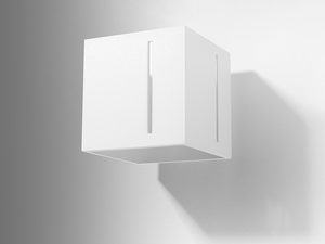 Miniaturka 7 - Geometryczny plafon sufitowy LED w białym wykończeniu