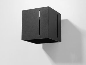 Miniaturka 13 - Designerska lampa sufitowa czarna LED w formie sześcianu