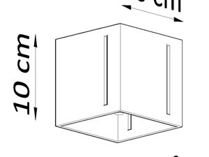 Miniaturka 18 - Wymiary techniczne lampy LED kostki 10x10 cm