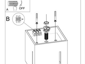 Miniaturka 19 - Techniczny rysunek montażu lampy LED natynkowej typu kostka