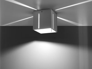 Miniaturka 2 - Kwadratowa biała lampa sufitowa LED do nowoczesnych wnętrz