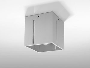 Miniaturka 7 - Nowoczesna biała lampa LED sześcienna montowana natynkowo