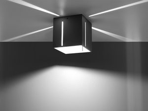 Miniaturka 8 - Czarna natynkowa lampa LED z rozproszonym światłem na sufit