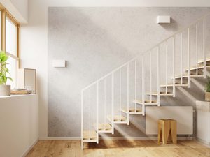 Miniaturka 3 - Oświetlenie przy klatce schodowej – prosty biały kinkiet