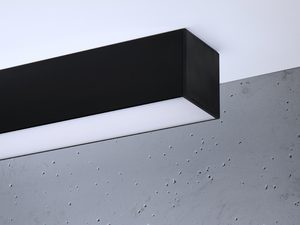 Miniaturka 8 - Nowoczesna czarna lampa LED, minimalistyczny design, ciepłe światło