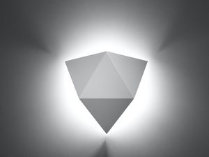 Miniaturka 8 - Biały geometryczny kinkiet LED z efektem rozproszonego światła