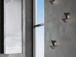 Miniaturka 4 - Czarne geometryczne kinkiety LED na ciemnej ścianie w salonie