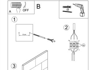 Miniaturka 13 - Rysunek montażu ściennego geometrycznego kinkietu LED