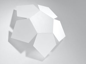 Miniaturka 7 - Biały kinkiet LED geometryczny z miękkim rozproszonym światłem