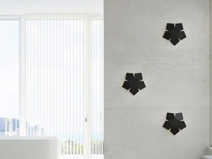 Miniaturka 4 - Sypialnia z czarnymi geometrycznymi kinkietami LED