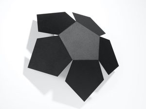 Miniaturka 1 - Czarny kinkiet LED z pięcioma panelami świecącymi