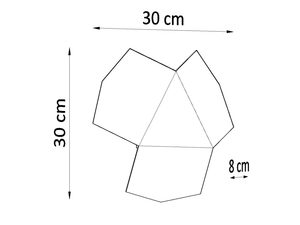Miniaturka 11 - Nowoczesny kinkiet z wymiarami