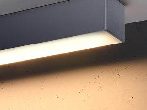 Miniaturka 14 - Lampa LED, srebrna obudowa, prostokątny design do biura