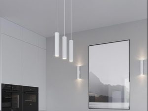 Miniaturka 5 - Lampa wisząca LED z białymi tubami w nowoczesnej kuchni