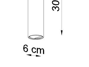 Miniaturka 14 - Rysunek techniczny lampy wiszącej LED 30 cm