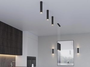 Miniaturka 9 - Jasna kuchnia z czterema lampami wiszącymi w czarnym kolorze