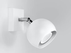 Miniaturka 1 - Biała lampa sufitowa LED z dwoma kulistymi reflektorami