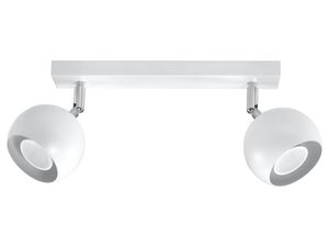 Miniaturka 6 - Biała sufitowa lampa LED z dwoma ruchomymi reflektorami