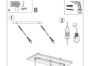 Miniaturka 13 - Techniczny rysunek białej lampy LED z dwoma reflektorami
