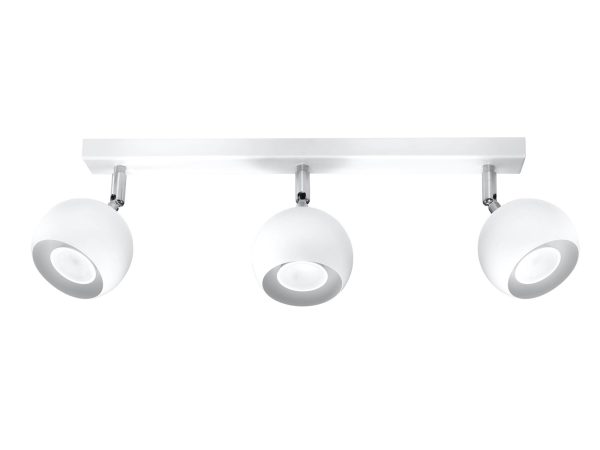 Reflektory LED białe na tle jasnej ściany z oknem