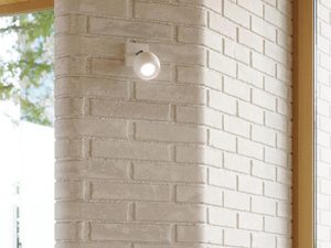 Miniaturka 11 - Oświetlenie punktowe LED białe na tle białej ceglanej ściany