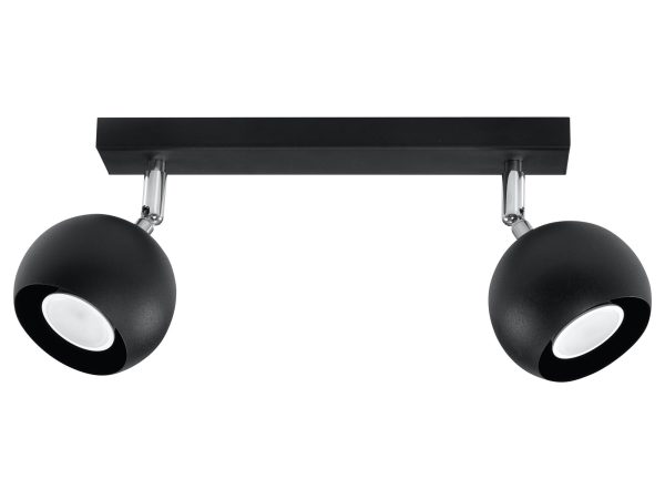 Podwójna czarna lampa LED z okrągłymi reflektorami