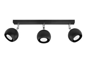 Miniaturka 6 - Reflektory LED czarne na tle białej ściany – montaż sufitowy