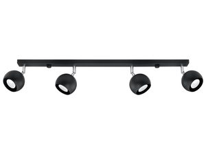 Miniaturka 14 - Szynowa lampa LED czarna z minimalistycznymi reflektorami