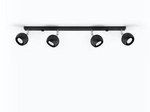 Miniaturka 1 - Reflektory LED czarne na białym tle – system szynowy