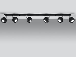 Miniaturka 2 - Lampa szynowa LED czarna z reflektorami na białym tle