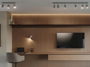 Miniaturka 4 - Reflektor LED w jasnoszarej wersji do minimalistycznych wnętrz