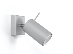 Miniaturka 1 - Stalowa lampa ścienna w kolorze szarym