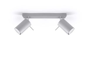Miniaturka 13 - Szara listwa sufitowa z reflektorami na szynie metalowej