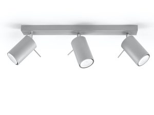 Miniaturka 19 - Nowoczesny plafon industrialny z trzema reflektorami na białym tle