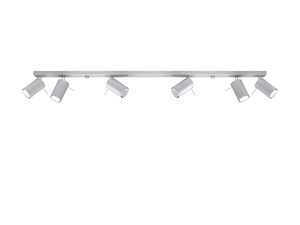 Miniaturka 7 - Listwa sufitowa szara z sześcioma reflektorami regulowanymi