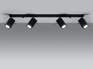 Miniaturka 8 - Czarna lampa szynowa z reflektorami LED w nowoczesnym stylu