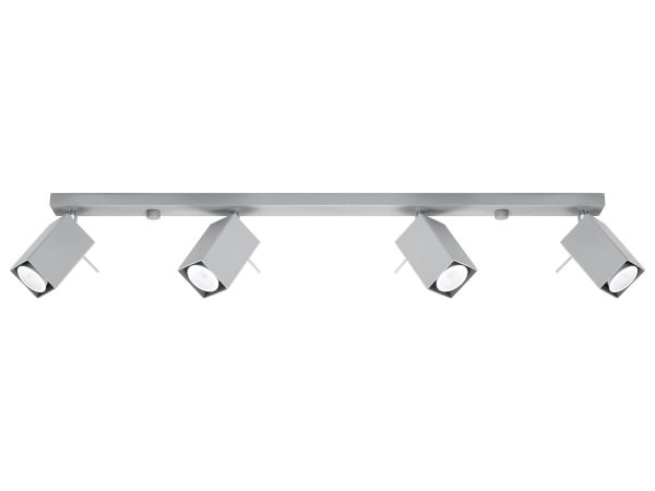 Szara sufitowa lampa z reflektorami