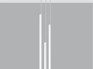 Miniaturka 7 - Nowoczesna lampa wisząca LED z trzema białymi tubami