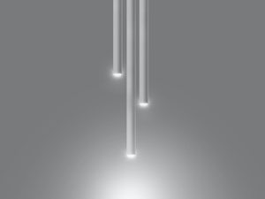 Miniaturka 8 - Lampa sufitowa LED z szarymi wykończeniem i trzema zwisami