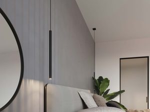 Miniaturka 11 - Zbliżenie na lampę ścienną czarną w stylu minimalistycznym