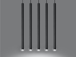 Miniaturka 2 - Nowoczesny kinkiet LED czarny z pionowym światłem, styl loftowy