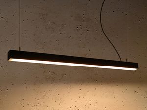 Miniaturka 2 - Czarna lampa LED, minimalistyczna forma, nowoczesny styl do loftowych wnętrz